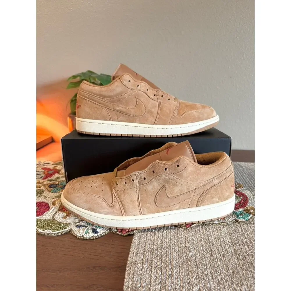 Jordan 1 Low Flax Wheat Varsity Red Muslin White Rookie Hemp Tan HV4089 200